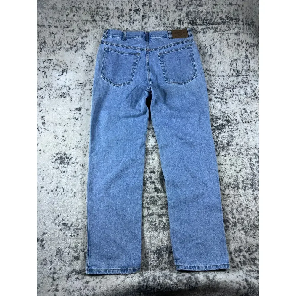 Vintage Sports Jeans Premium Collection Men 34x32 Blue Light Wash Denim Straight